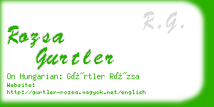 rozsa gurtler business card